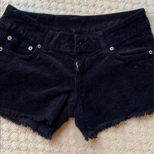 Car Mar black corduroy cutoff-shorts, 25